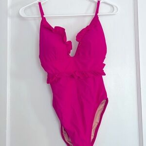 NWOT Hot Pink One Piece Bathing Suit